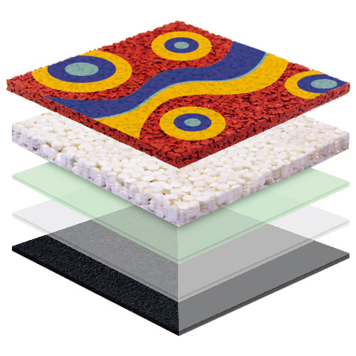 台湾省无缝预制型塑胶跑道EPDM面层